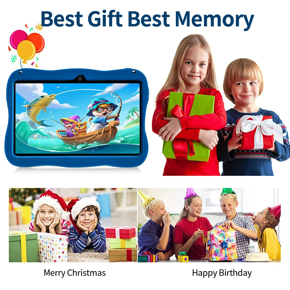 BDF 7" Kids Tablet – 4GB RAM, 64GB, Android 13, Dual Camera, Wi-Fi