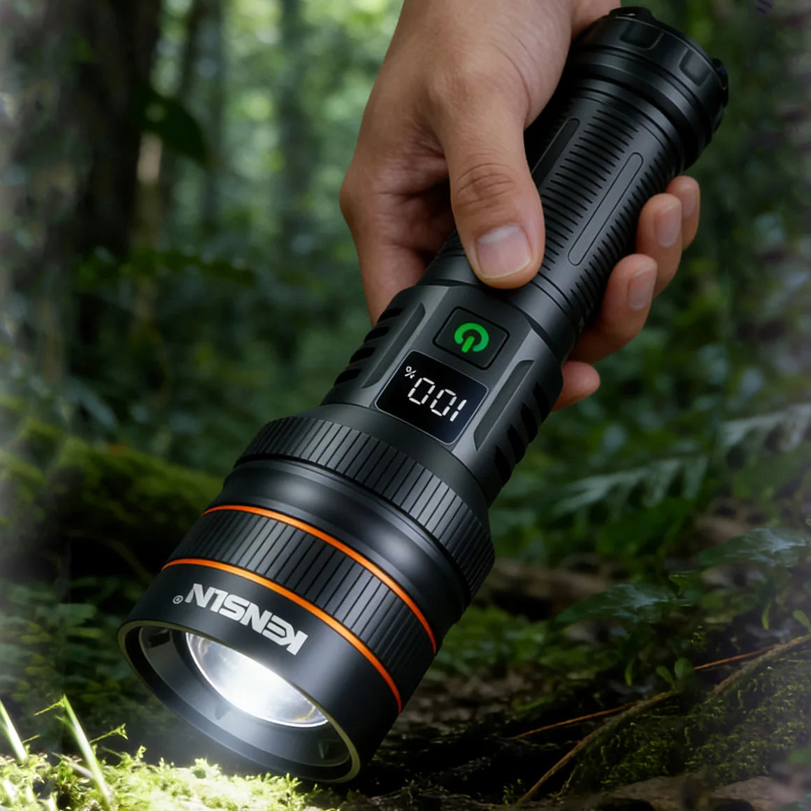 2500 Lumen Long Range LED Flashlight – IPX7 Waterproof, Type-C, 5 Modes, Power Bank Function