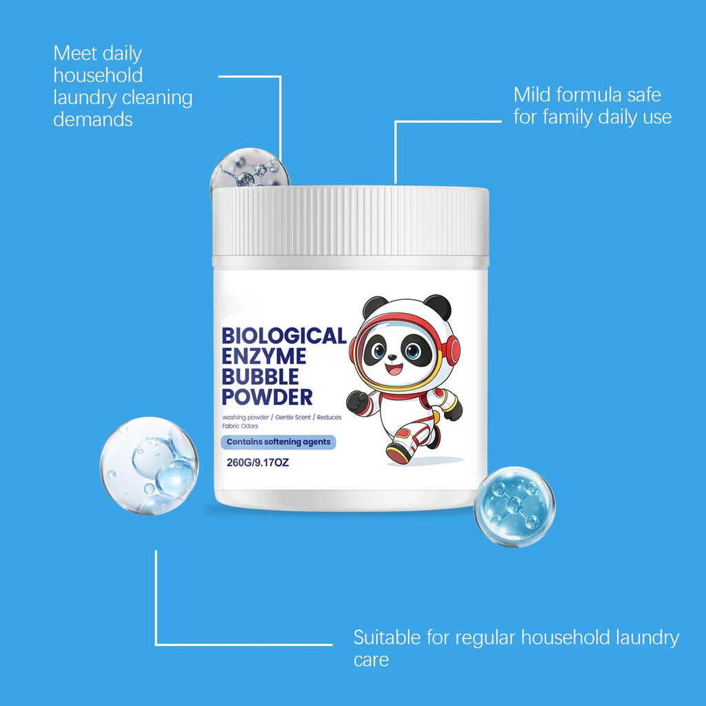 Science-Powered Clean — Biological Enzyme Laundry Powder | Strong Stain & Oil Removal, Fabric Softening, All Fabrics, Hypoallergenic