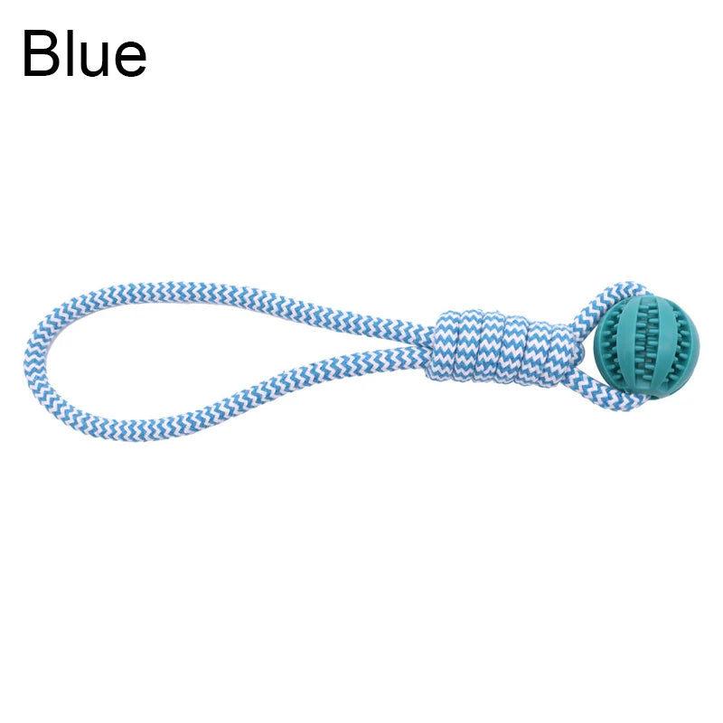 Treat-Dispensing Rope Ball Puzzle Toy for Dogs
