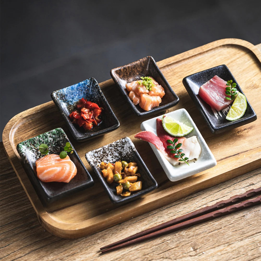Ceramic Soy Sauce Dish – Japanese-Style Rectangular Bowl