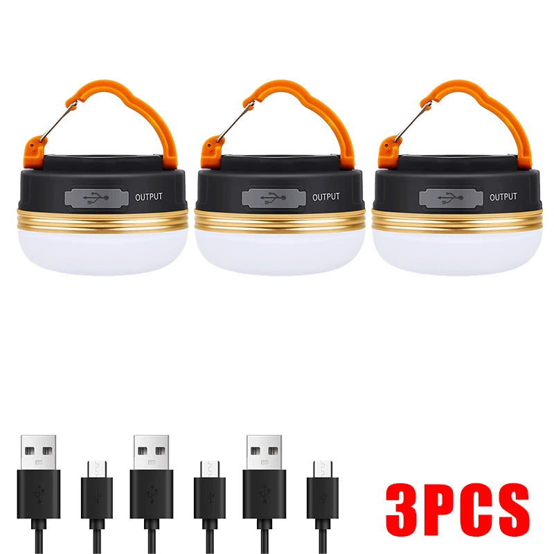 10W USB Rechargeable Camping Lantern – 1200mAh Portable Hanging Tent Light for Hiking & Outdoor Use