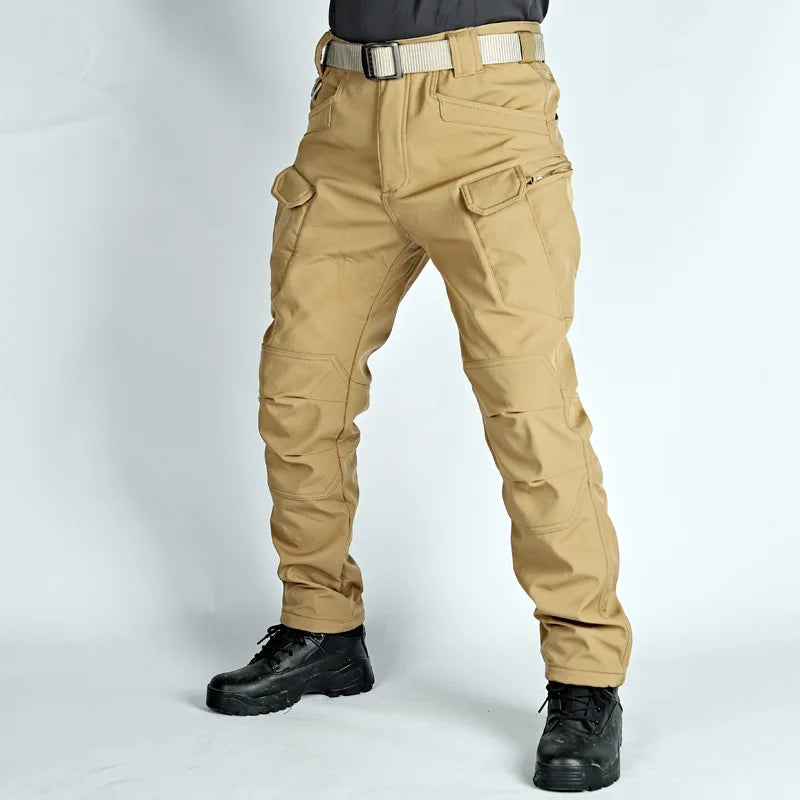 Men's Waterproof Soft Shell Tactical Jacket & Fleece Cargo Pants Set – Outdoor Hiking 5XL 6XL