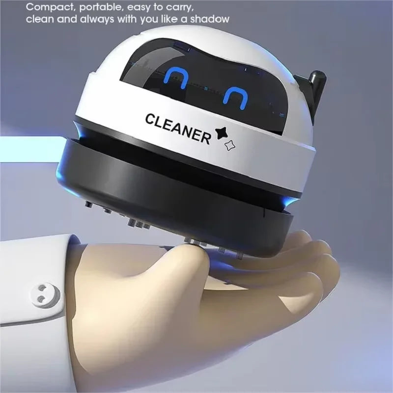 Desktop Mini Vacuum Cleaner — Rechargeable Keyboard & Desk Dust Extractor