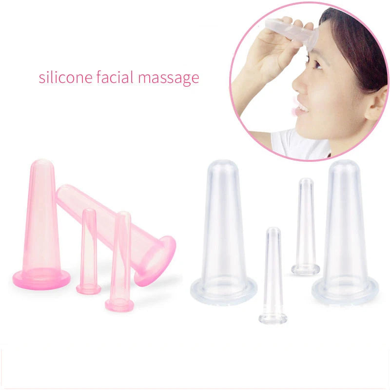 4-Piece Silicone Vacuum Cupping Massage Jars Set