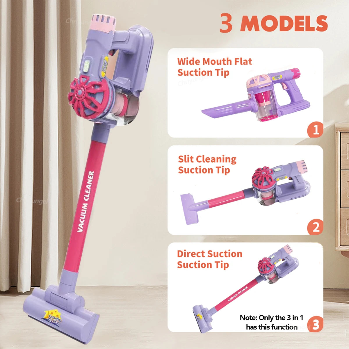 Kids Electric Vacuum Cleaner Toy Set – Simulation Housekeeping Role Play Educational Toy for Toddlers
