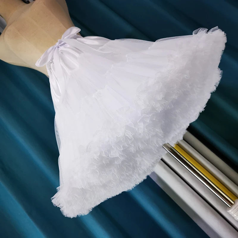 Lolita Petticoat Crinoline Tutu Skirt — Puffy Cancan Underskirt for Wedding & Cosplay Dresses