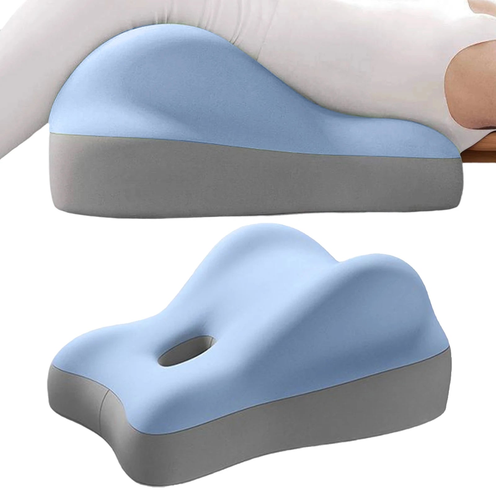 Ergonomic Wedge Bed Pillow — Memory Foam Support for Back, Neck & Waist Pain Relief
