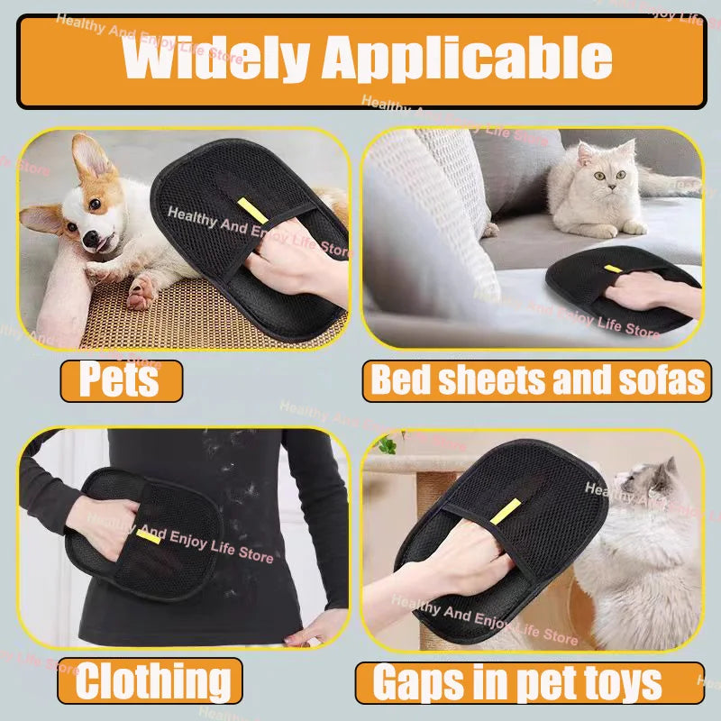 Pet Grooming Gloves — Double-Sided Hair Remover