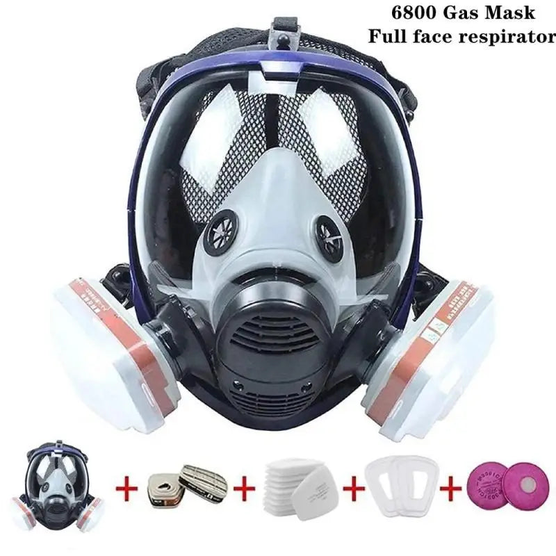 6800 Full Face Chemical Gas Mask Respirator