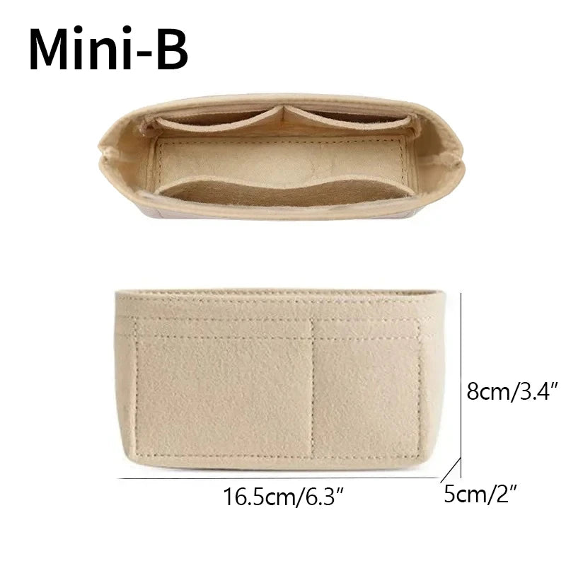 Bag Organizer Insert for Longchamp Small Tote – Inner Liner Handbag Organizer, Mini Size