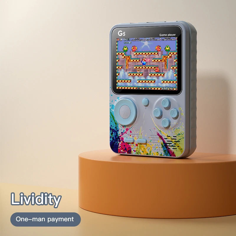 G5 Mini Retro Handheld Game Console – 500 Games, 3-Inch Color LCD, 8-Bit