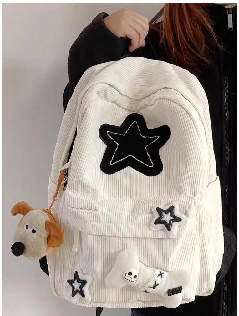 Corduroy Backpack – Girls School & Everyday Book Bag
