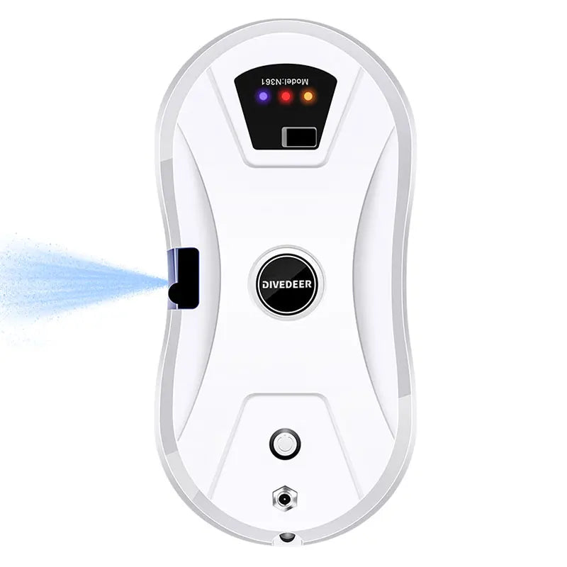 DIVEDEER Window Cleaning Robot – 5600PA Suction, Electric Spray & Fall Prevention Remote Cleaner