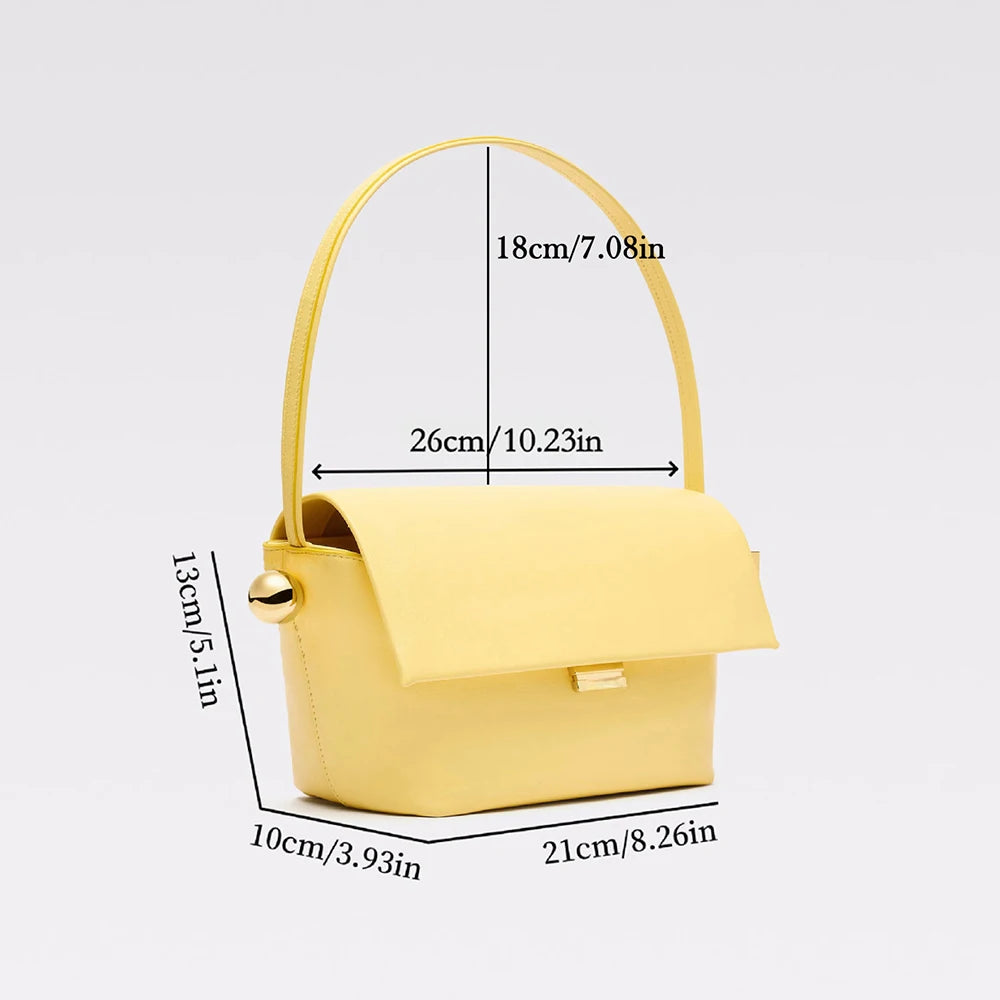 Luxury Soft PU Leather Flap Shoulder Bag – Fashion Designer Evening Clutch Handbag for Women