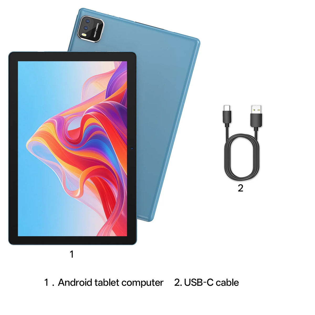BAKEN 10" Android 16 Tablet – 12GB RAM, 64GB, Wi-Fi, Dual Camera, Case & Keyboard Options