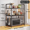 Metal Countertop Microwave & Kitchen Storage Rack — 2 & 3-Layer Utensil & Tableware Organizer