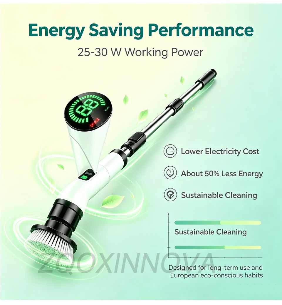 Cordless Multipurpose Spin Scrubber – Electric Cleaning Brush for Kitchen, Bathroom, Toilet & Broom