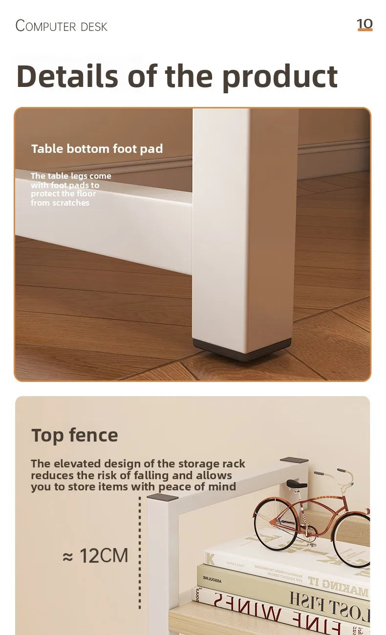 L-Shaped Corner Computer Heavy Duty Steel Frame Home Office WorkstationSpace Saving Writing Table for Gaming Bedroom Living