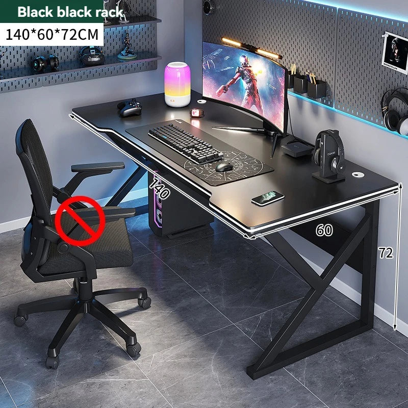 Simple Computer Desk — Metal Frame Home Office, Student, Gaming & E-Sports Workbench