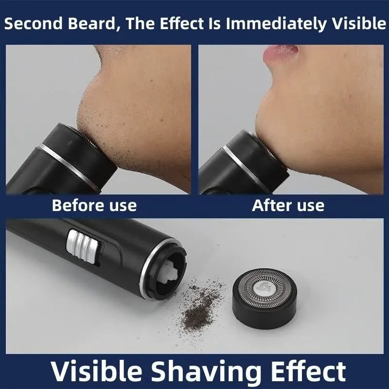 USB Rechargeable Electric Razor for Men — Wet & Dry One-Button Shaver for Home, Car & Travel