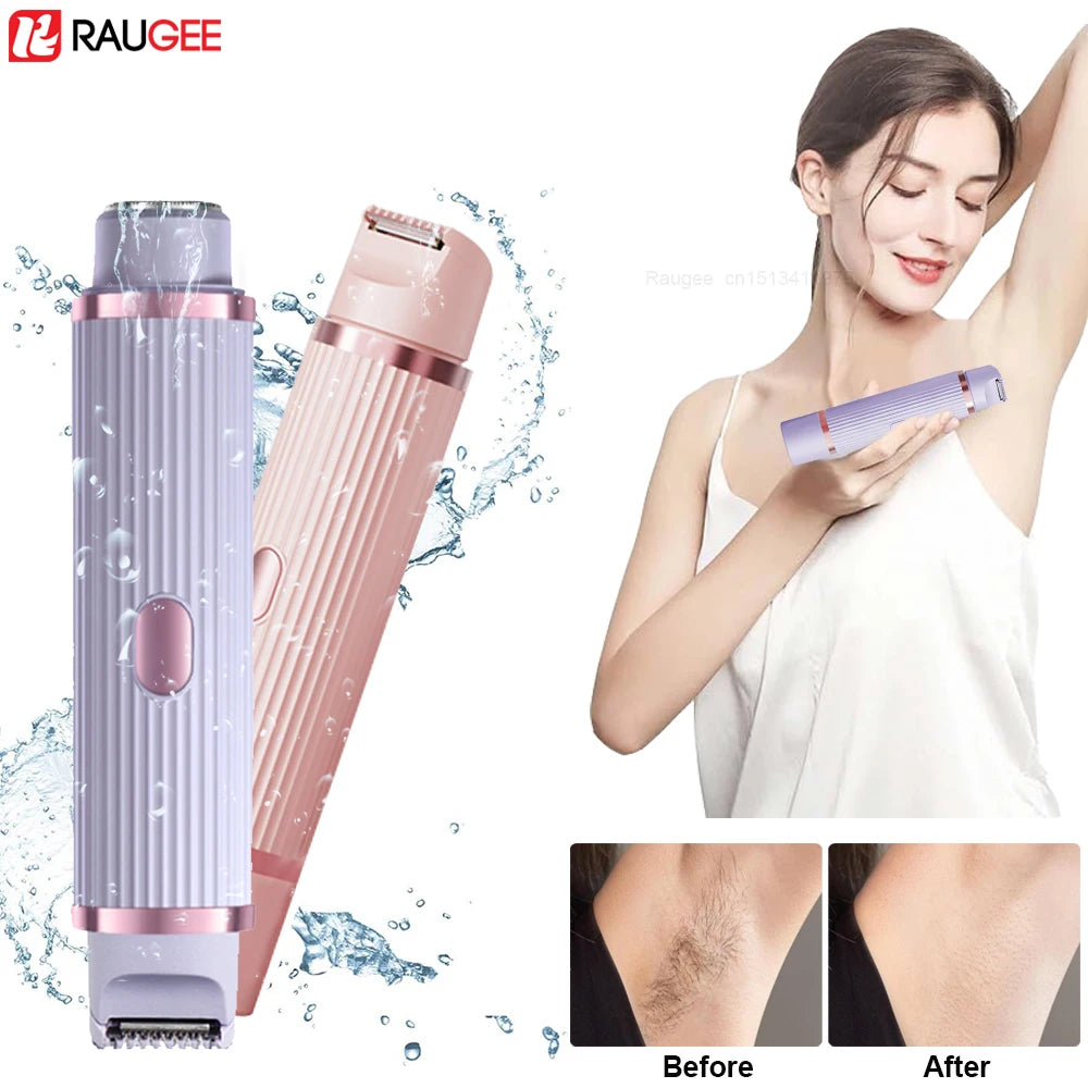 Peicon Women's Dual-Head Electric Epilator & Body Shaver – IPX7 Waterproof, USB Rechargeable