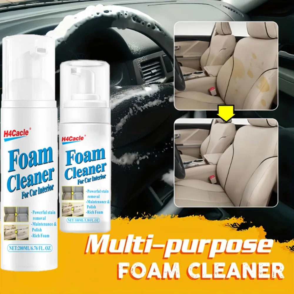 Heavy-Duty Foam Cleaner Spray – Multi-Surface Degreaser for Car Interiors, Home & Kitchen, 100ml or 200ml