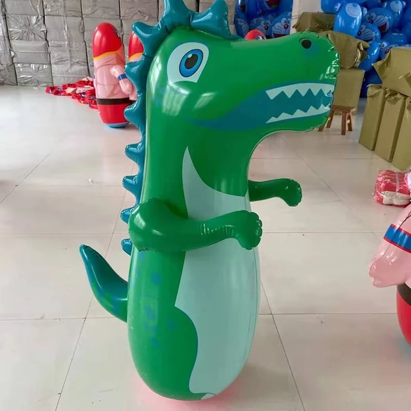 90cm Inflatable Tumbler Boxing Punching Bag for Kids – Dinosaur Standing Bop Bag, CE Certified, Ages 3+