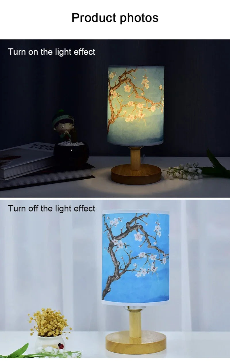 Square Table Lamp – Warm LED & Fabric Shade