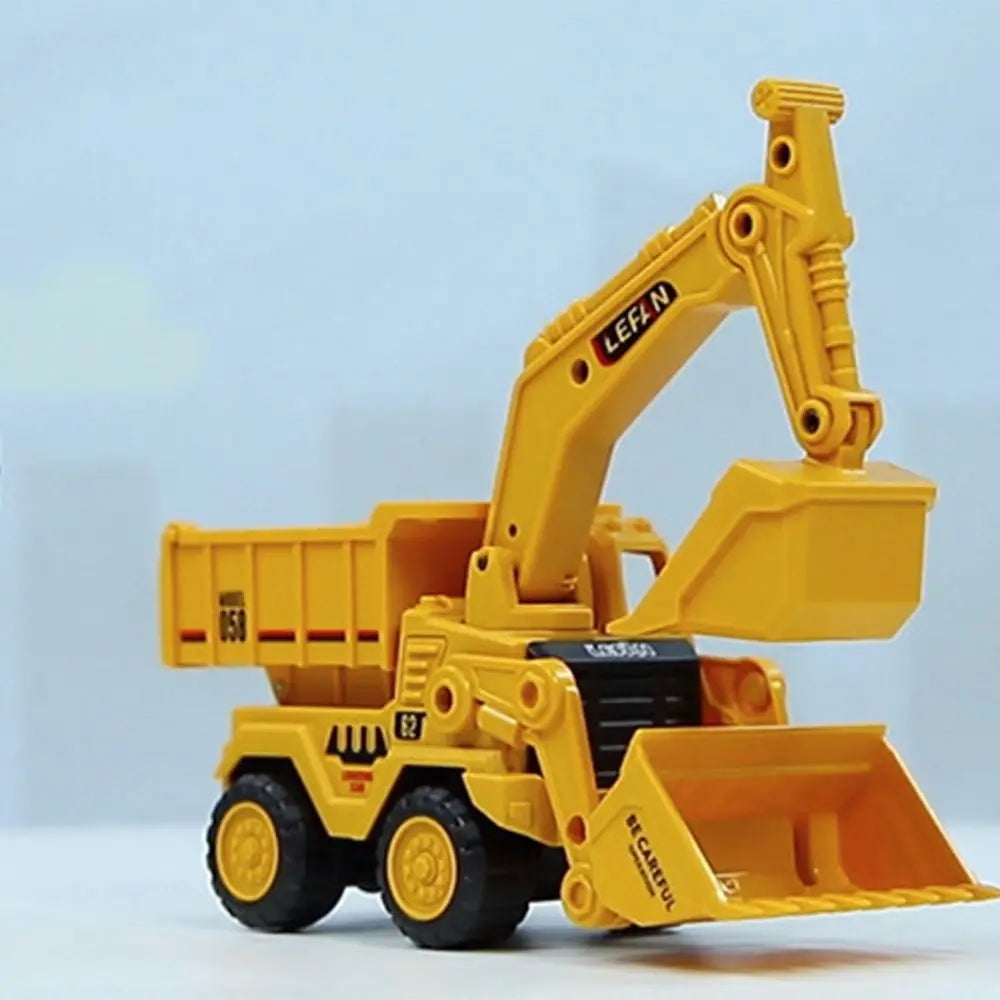 Large Construction Vehicle Toy – Bulldozer, Excavator & Dump Truck Model for Kids