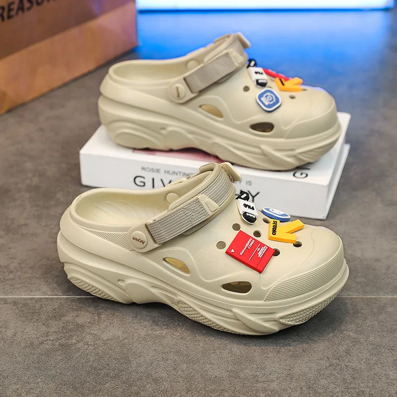 Women's Anti-Slip Platform Slippers – Lightweight Breathable Fishing Sandals