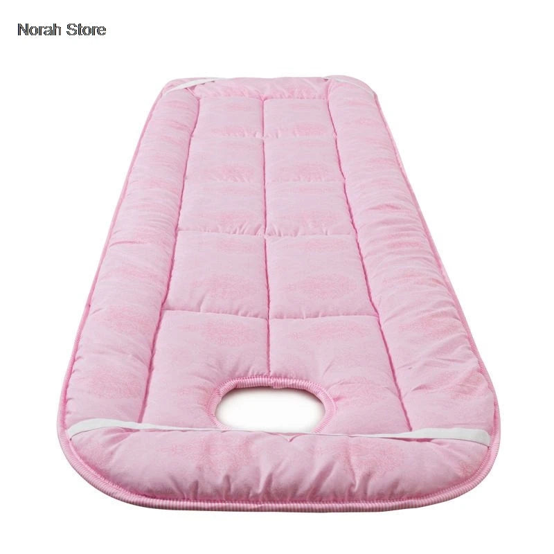 Beauty Salon Massage Bed Mattress Pad – Thickened Anti-Slip Cushion with Face Hole for Spa & Hospital