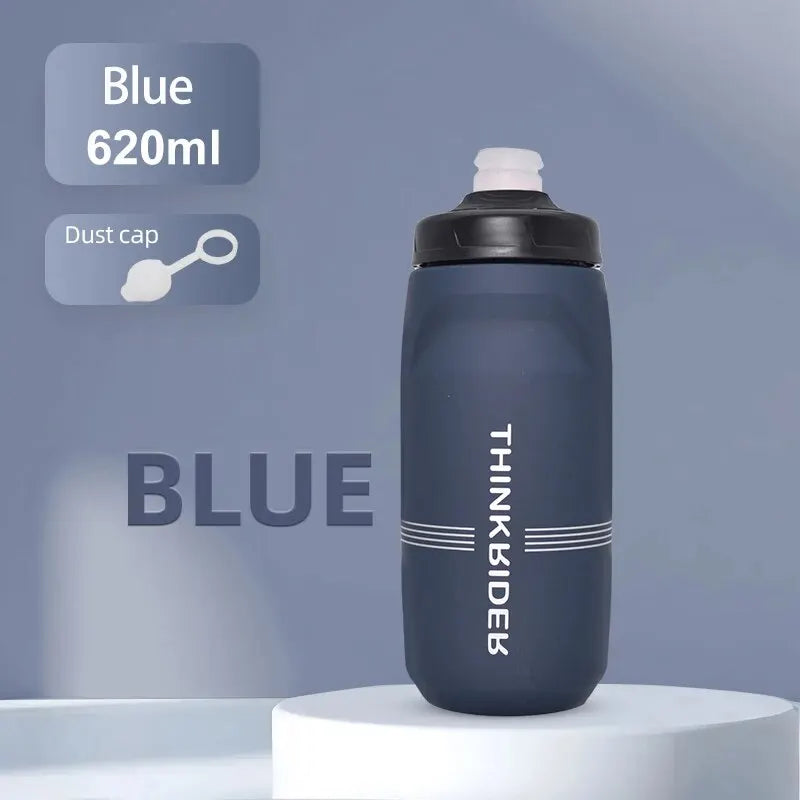 ThinkRider Cycling Water Bottle 620ml/750ml – Squeeze Jet, Leakproof, MTB & Road Bike Cage Compatible, 0–70°C
