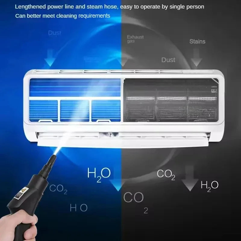Portable Handheld Steam Cleaner — High-Temperature Pressurized Cleaning Machine with Brush Heads