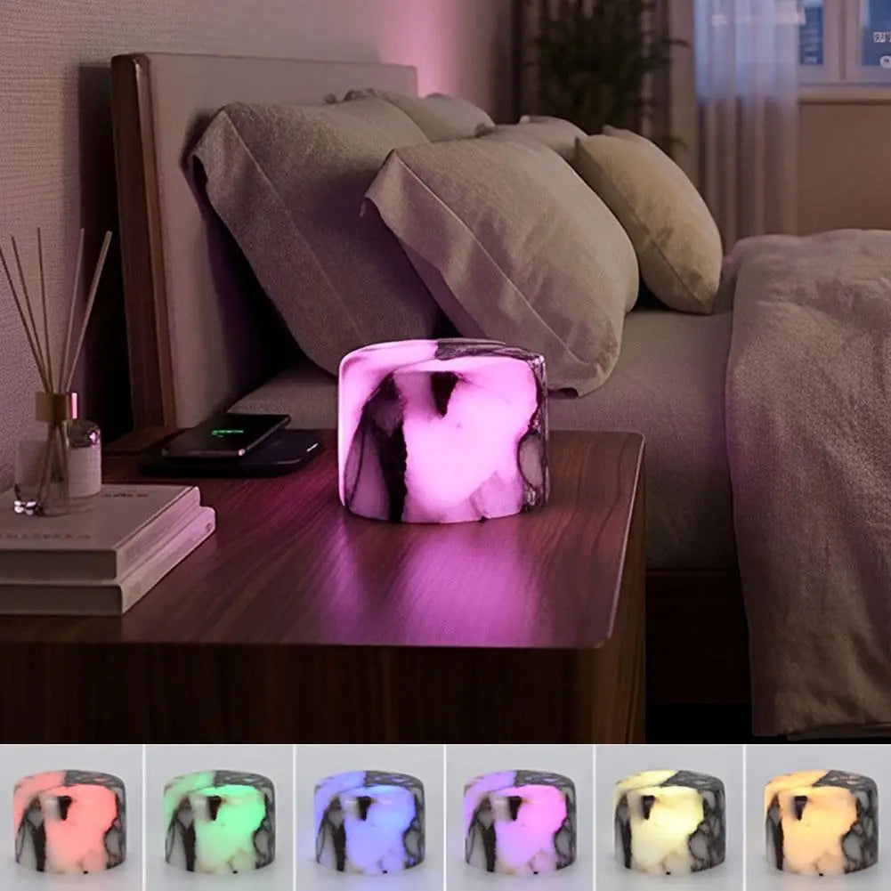 Stone Night Light – Rechargeable Touch-Control Lamp