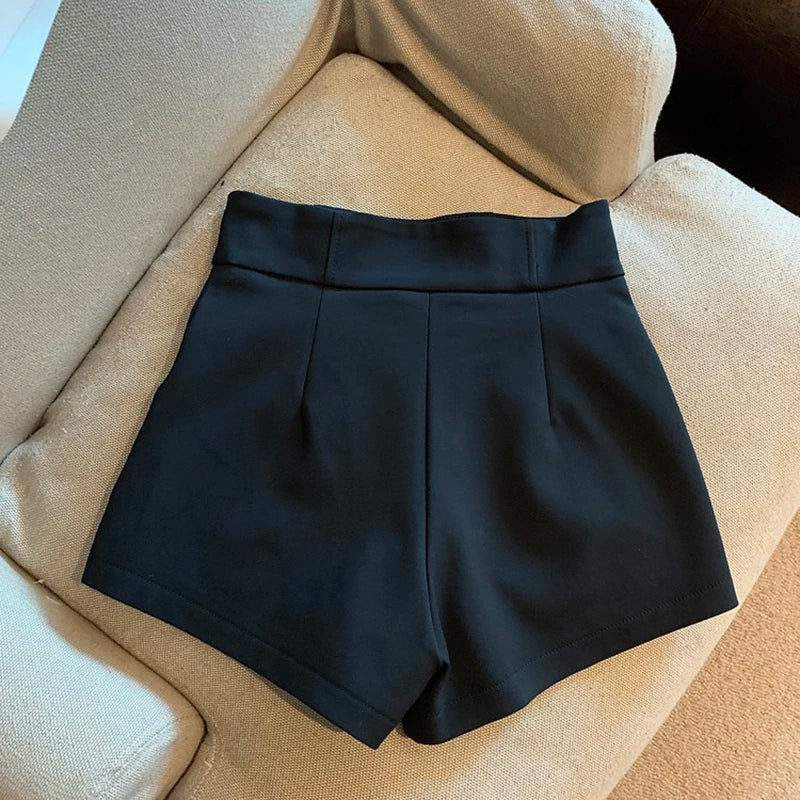 Mooyufon Women's High Waisted Shorts – Harajuku Elegance A-Line Slim Casual Hot Girl Straight Pants