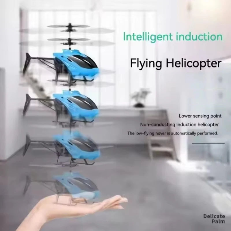 Rechargeable Mini RC Drone – Safe Fall-Resistant Helicopter Toy with Decorative Patterns