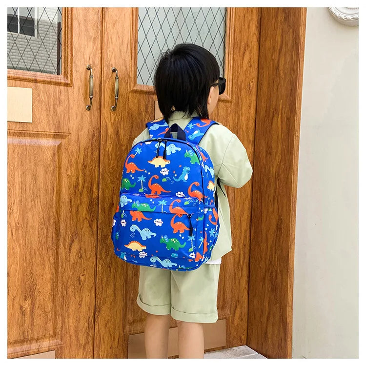 Dinosaur Print Backpack – Kids Kindergarten School Bag