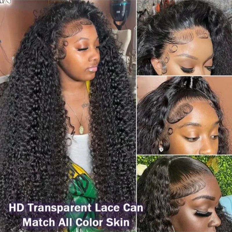 250 Density Lace Front Wig Human Hair 13x4 Jerry Curly Wigs for Women Pre Plucked with Natural Hair Brazilian Virgin