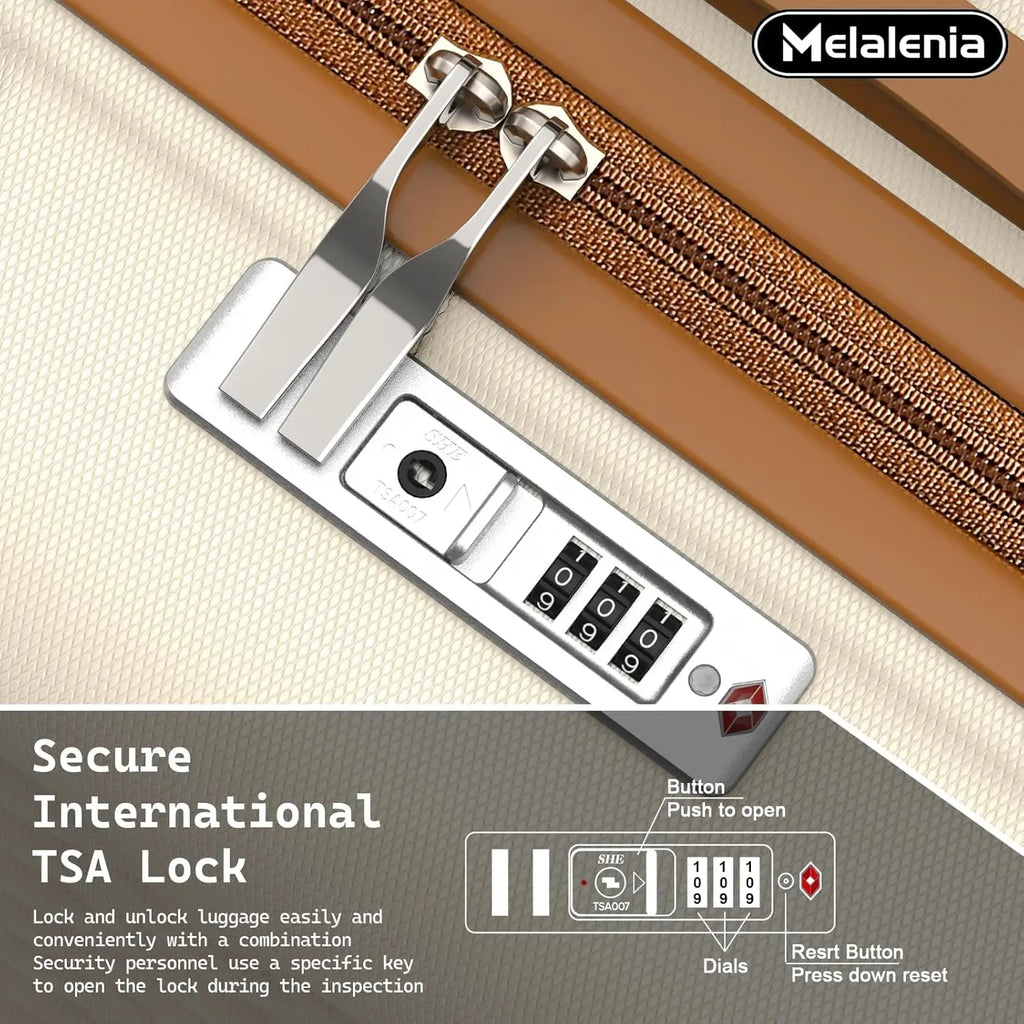 7-Piece ABS Luggage Set – TSA Lock & Spinner Wheels