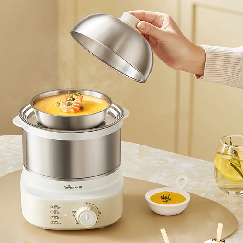 360W Electric Egg Cooker with Timer — Multicooker Steamer
