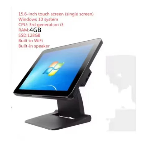 15.6" Touch Screen POS Terminal All-in-One PC – Intel i3/i5, 8GB RAM, Windows 10