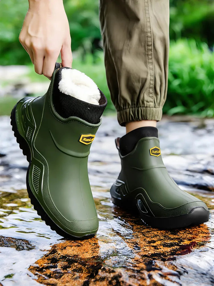 Men's Plush-Lined EVA Rain Boots