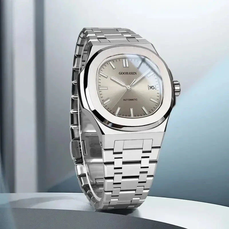 Men's Luxury Steel Strap Quartz Wristwatch | Luminous Waterproof Dress Watch
