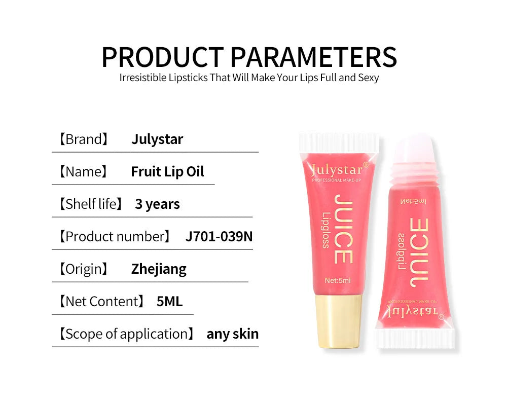 6 colors Lip Gloss Long lasting Moisturizing Mirror Lip Oil, Fruit Flavor, Pudding Lip Moisturizing, Water Radiant Lip Honey