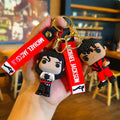 Handmade Music Singer Silicone Keychain – Creative Bag Accessory Key Ring Pendant for Men & Women