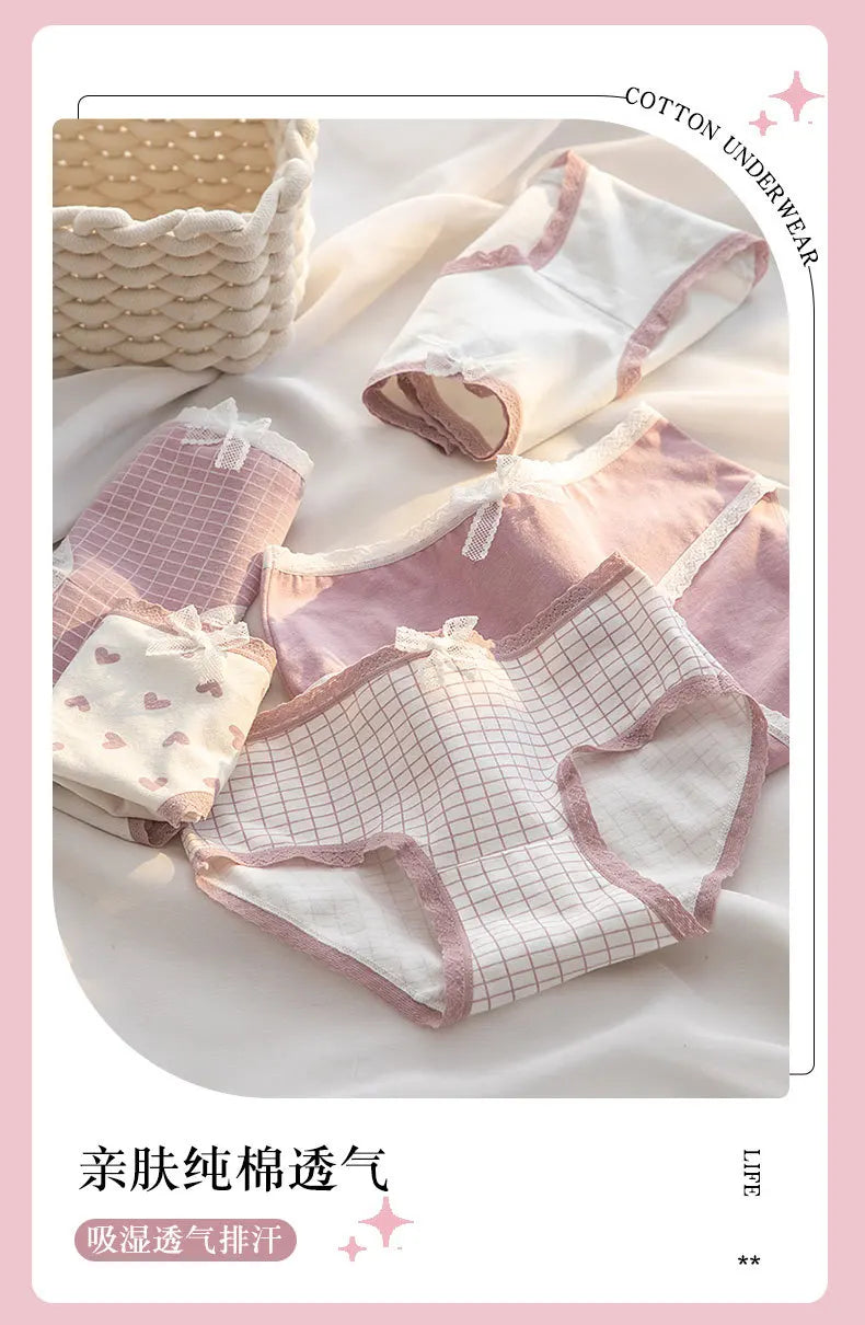 Women's Printed Cotton Stretch Briefs, 5-Pack