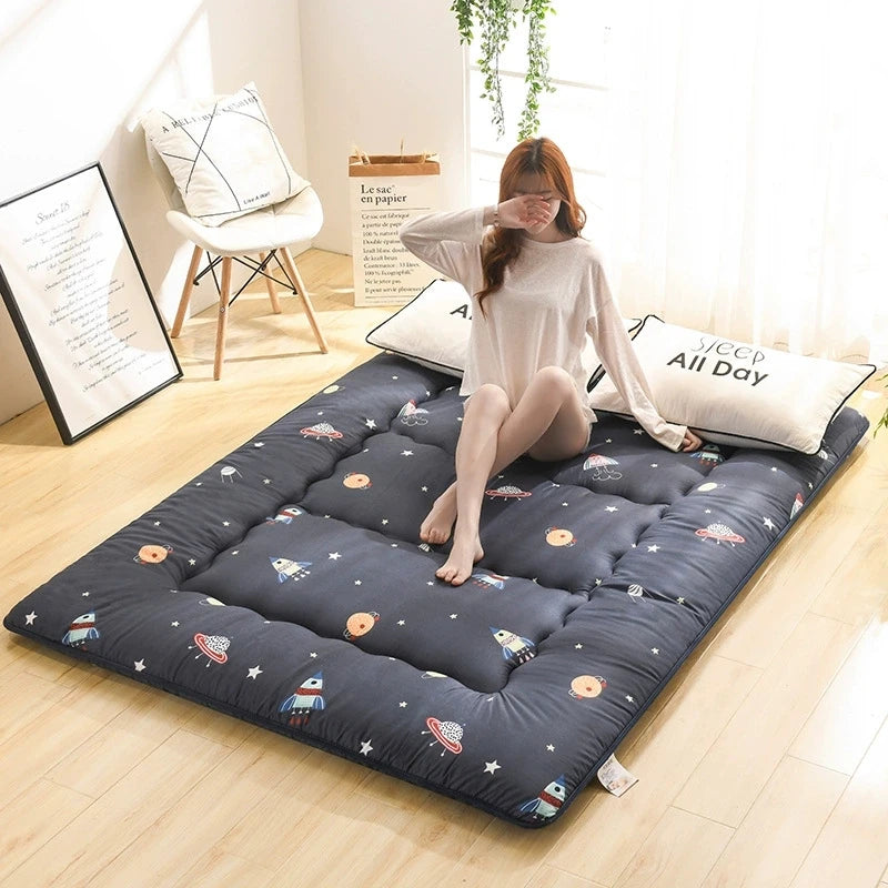 Japanese Style Thick Mattress – Student Dormitory Tatami, Single & Double, Foldable Floor Mattress
