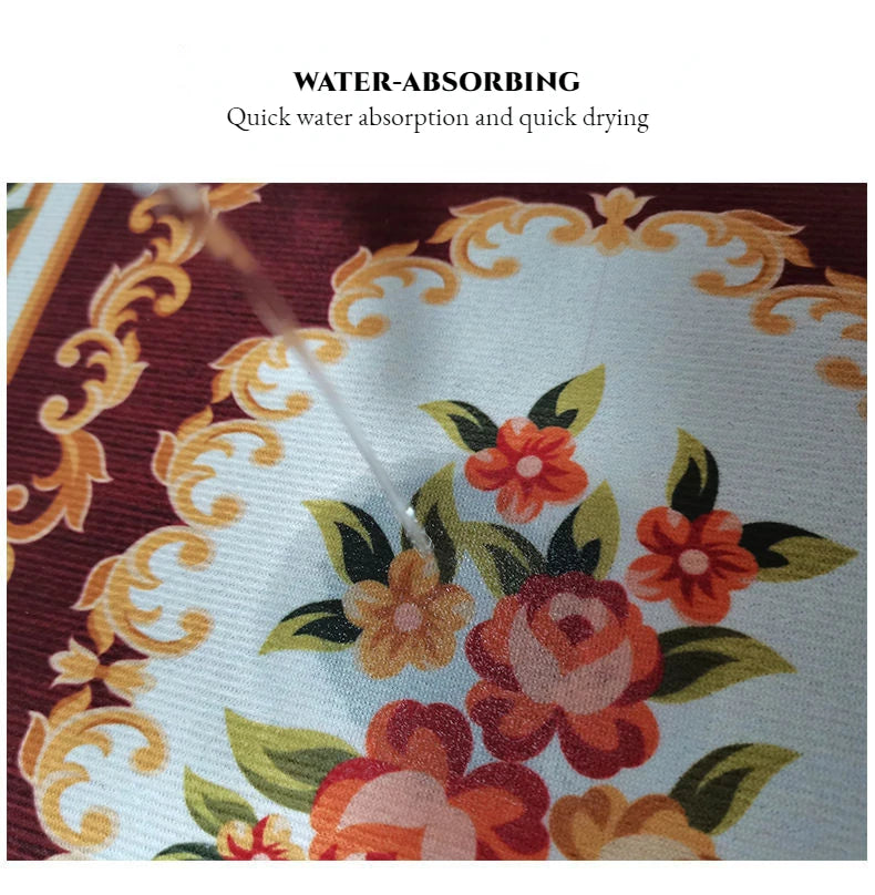 European Luxury Large Area Rug – Washable Non-Slip Carpet for Living Room & Bedroom