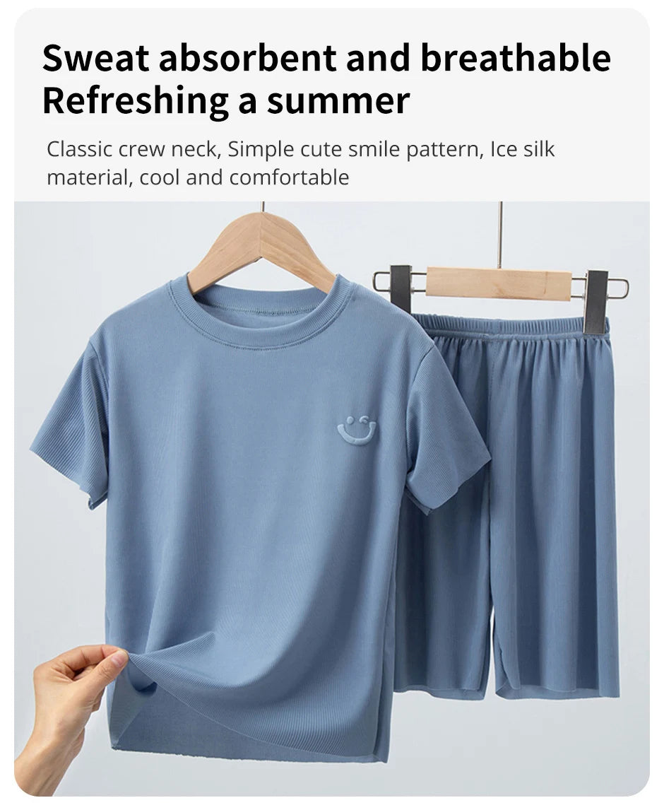 Baby Cotton Sleeveless Pajamas Set | Toddler Summer Cartoon Nightwear Kids Homewear
